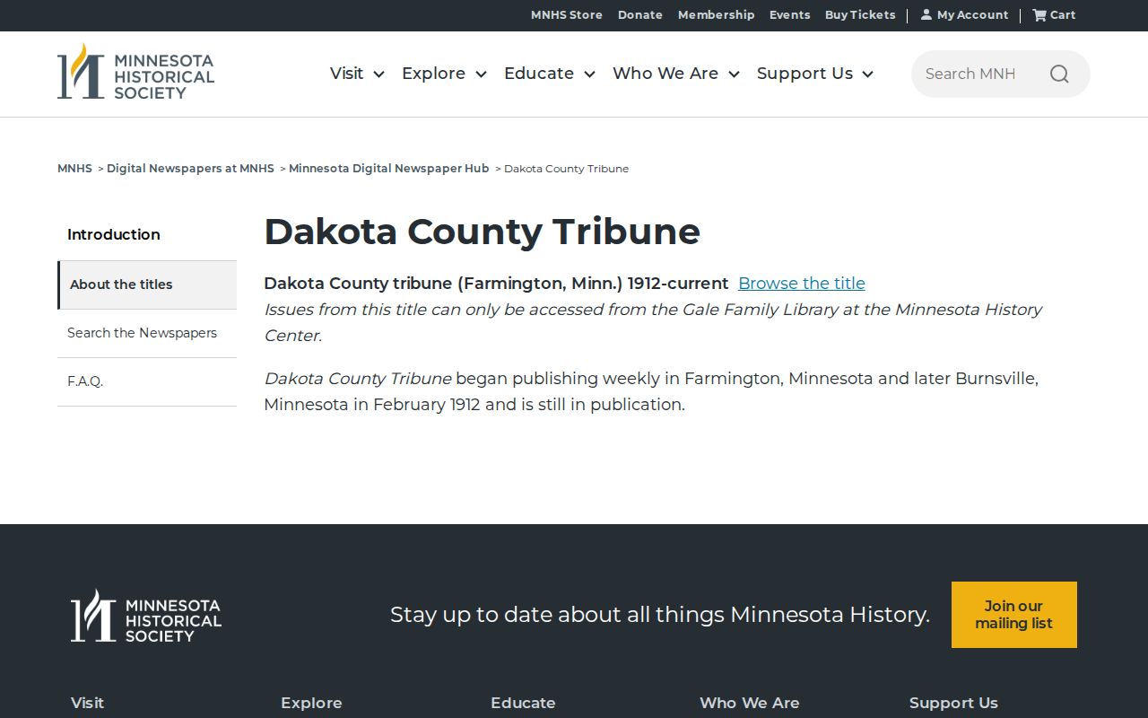 Apple Valley previous residents Dakota County Tribune research route